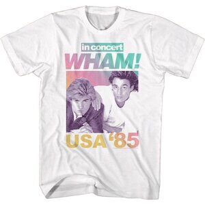 Wham In Concert USA Tour 85 Retro Music Fan Collector Classic Graphic Gift Tee